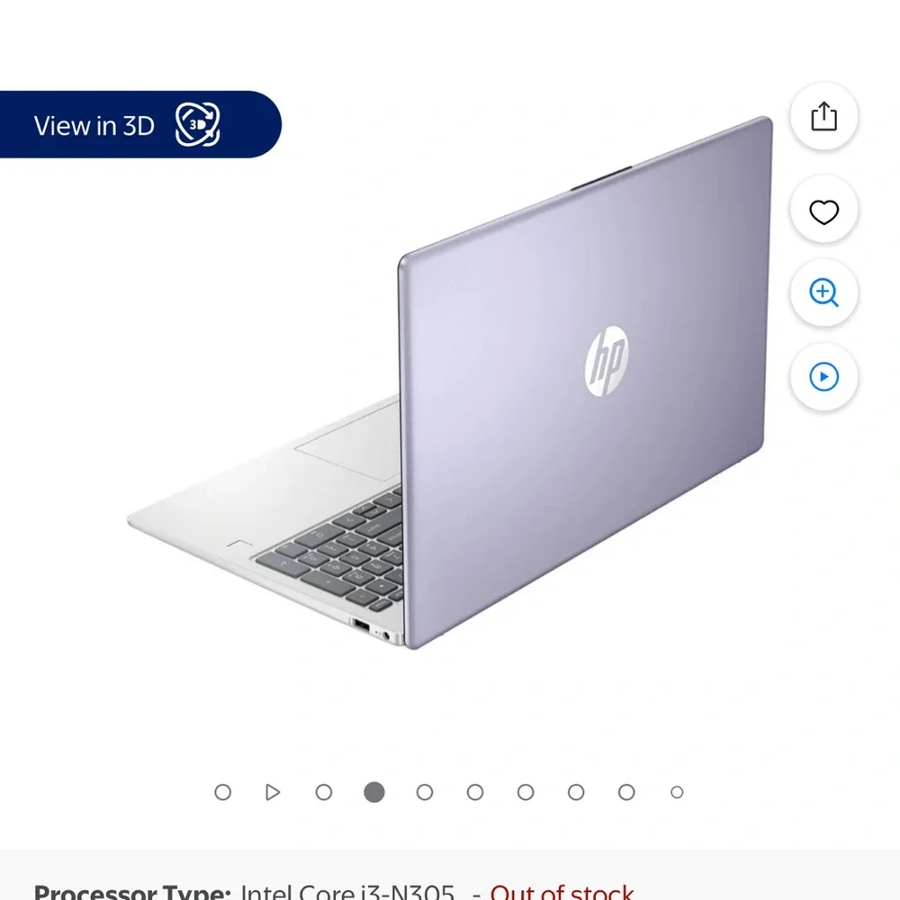HP Silver 15.6 inch Laptop Sleek Design